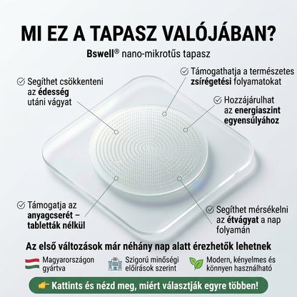🧑‍⚕️ BSWELL® Nano mikrotűs karcsúsító tapasz (Csak naponta egyszer, látható változások 28 nap alatt) ✅ Elhízás, szív- és érrendszeri egészség, cukorbetegség, alvási apnoé, bélflóra, ízületi problémák és egyéb tünetek esetén