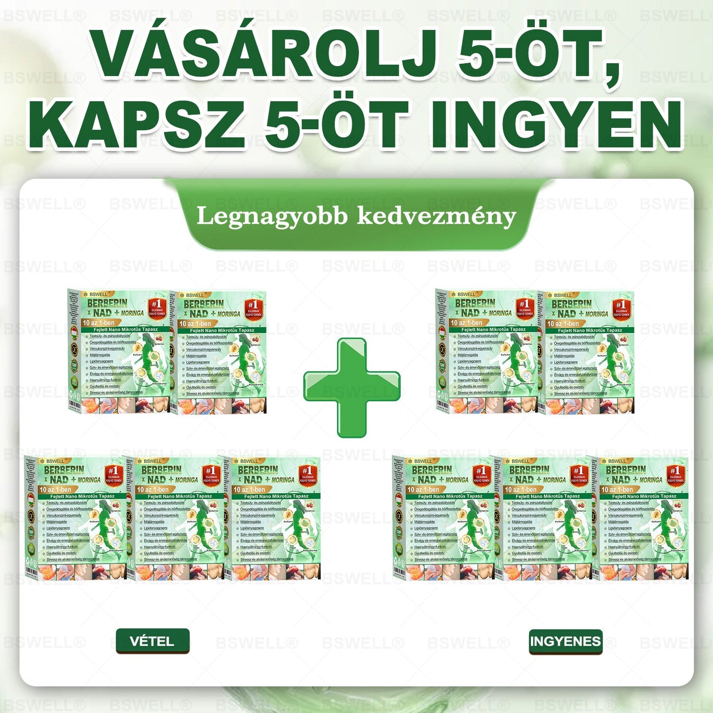 BSWELL® Nano mikrotűs karcsúsító tapasz (Csak naponta egyszer, látható változások 28 nap alatt) ✅ Elhízás, szív- és érrendszeri egészség, cukorbetegség, alvási apnoé, bélflóra, ízületi problémák és egyéb tünetek esetén