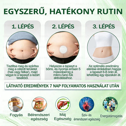 BSWELL® Nano mikrotűs karcsúsító tapasz (Csak naponta egyszer, látható változások 28 nap alatt) ✅ Elhízás, szív- és érrendszeri egészség, cukorbetegség, alvási apnoé, bélflóra, ízületi problémák és egyéb tünetek esetén